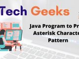 Java Program To Print Asterisk Character Pattern Btech Geeks
