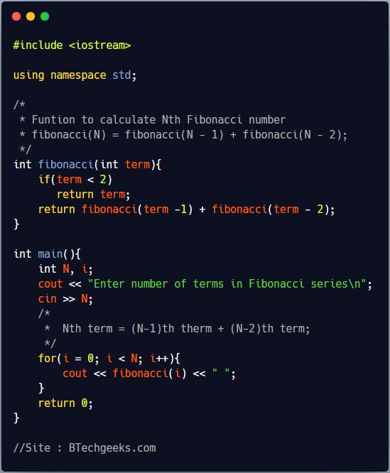 Print Fibonacci Series Usnig Recursion Cpp Tutorial - Vintage Art Collection - Desktop Quality