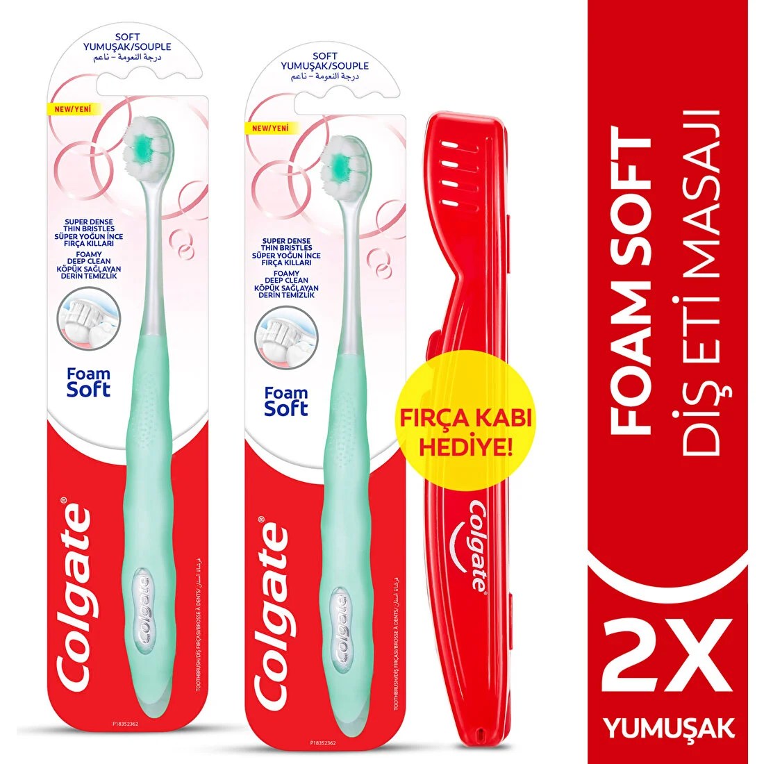 Colgate Foamsoft Diş Eti Masajı Yumuşak Diş Fırçası x 2 Adet