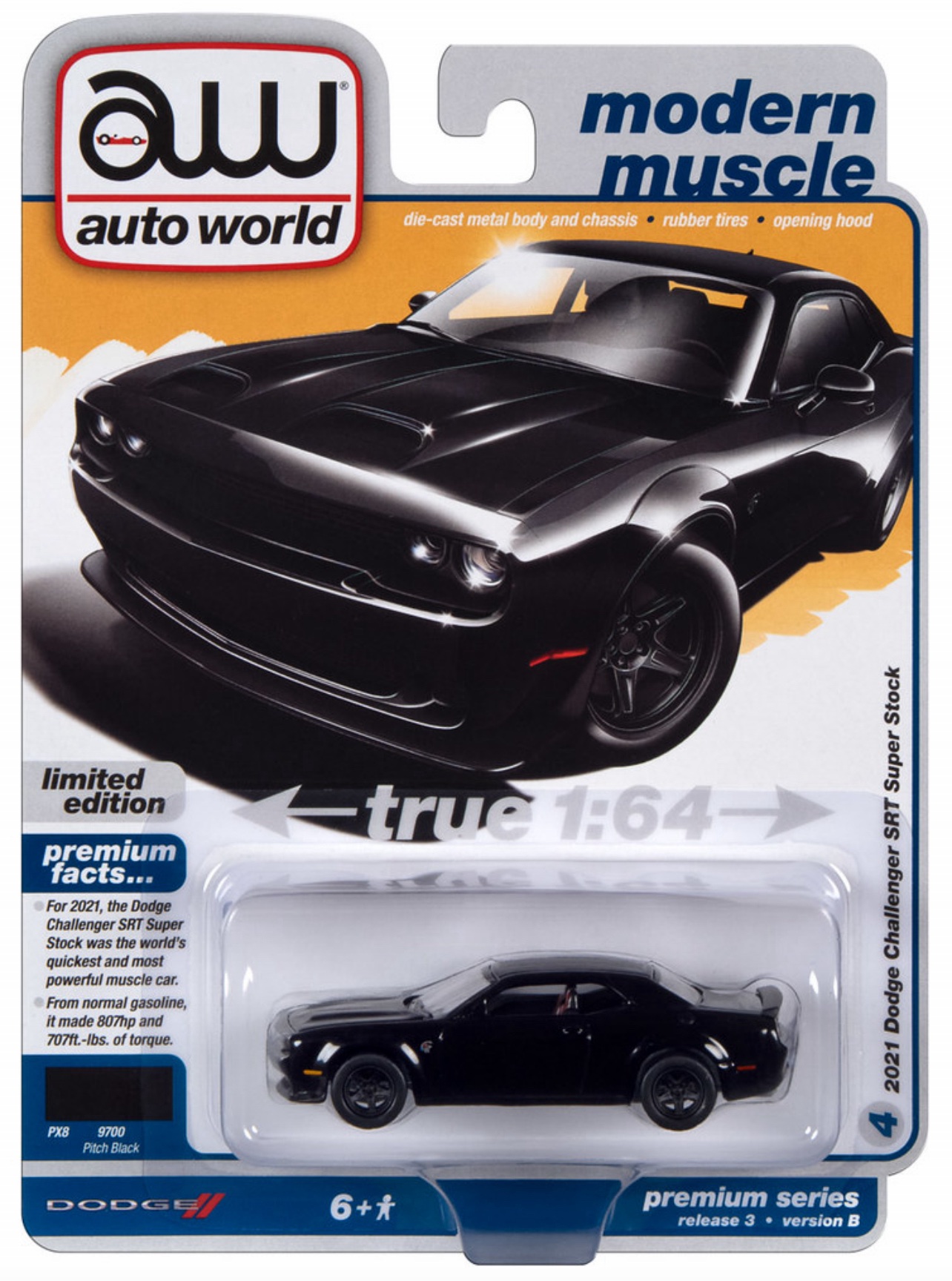 Auto World 1/64 – 2021 Dodge Challenger SRT Super Stock