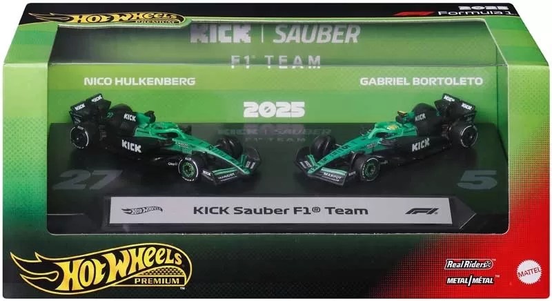 Hot Wheels Premium - F1 2025 - KICK Sauber F1 Team 2-Pack - Bortoleto Hulkenberg
