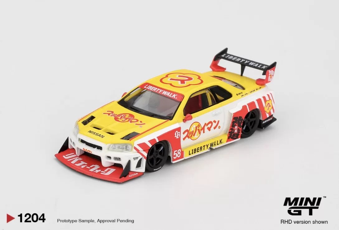 Mini GT 1/64 - Nissan LB-ER34 Super Silhouette SKYLINE Suppaiman Okinawa - MGT01204-R
