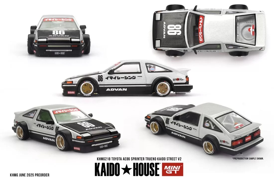 Mini GT x Kaido House 1/64 - Toyota AE86 Sprinter Trueno Kaido Street V2 - KHMG218