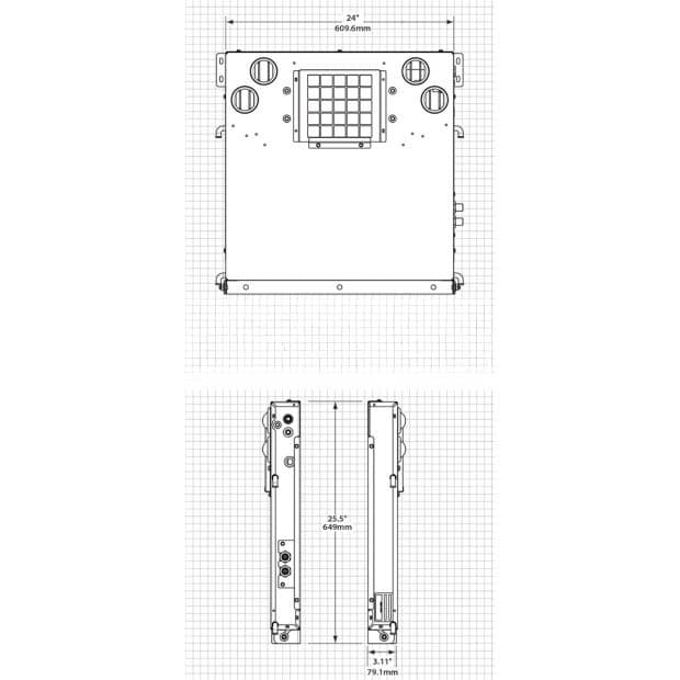 Red Dot R-6521-1P Slimline Backwall / Headliner A/C & Heater Unit