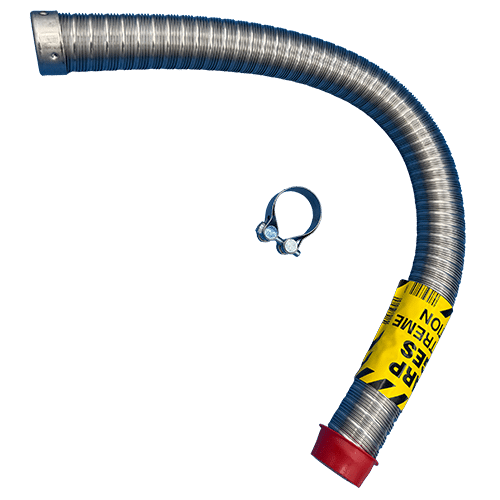 PH-149359K – Proheat 149359K X30 1.5″ × 2′ Flexible Exhaust Pipe with Clamp