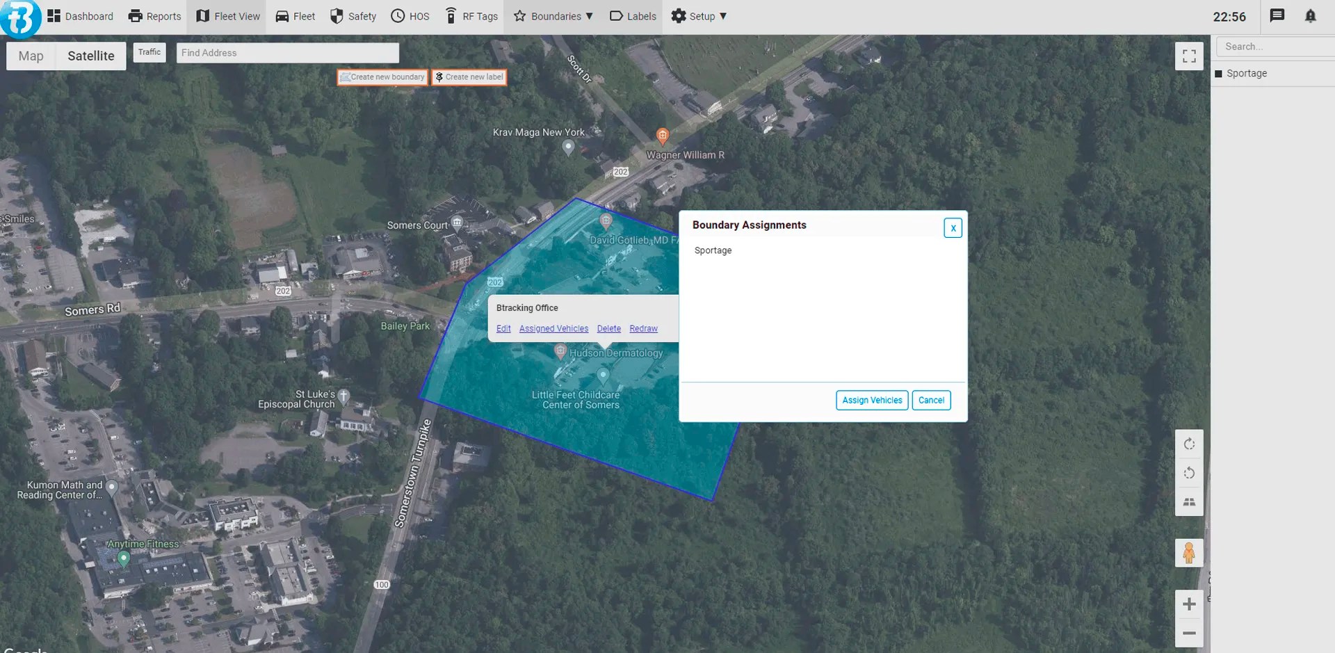 Btracking, Protect Against Theft with Geofences around yards, warehouses, and lots