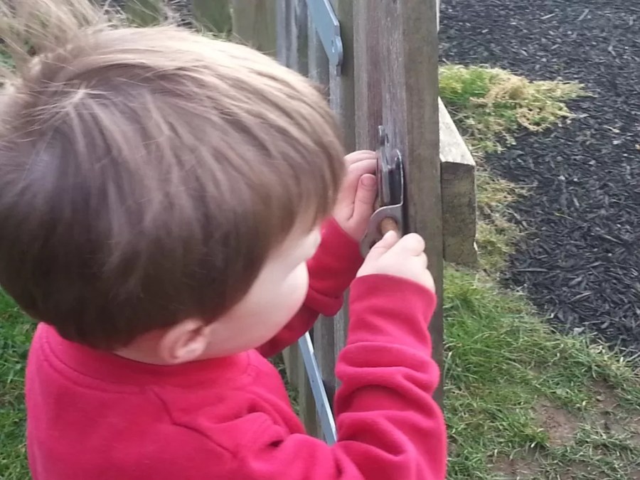 playing with the gate latch