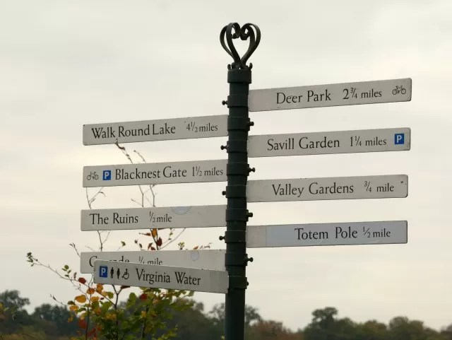Signpost at Virginia Water