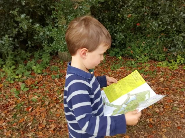 checking the walking map of Stowe