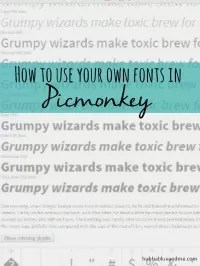 get your own fonts in picmonkey