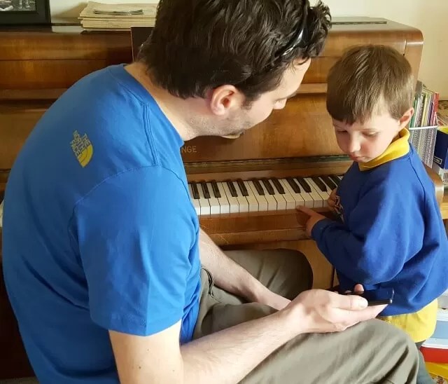 Music exploration - playing a piano tuning app game