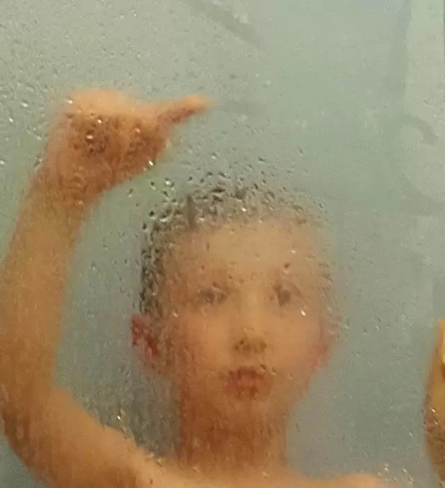 writing in the shower condensation