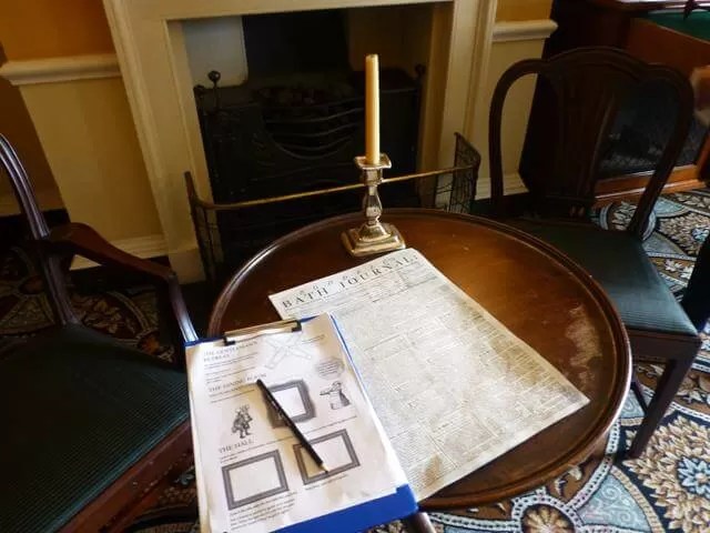 checking activity sheets.