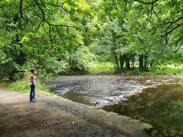 overlooking river