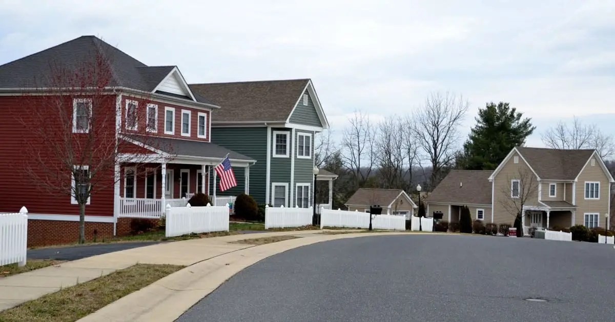 suburban street in virginia