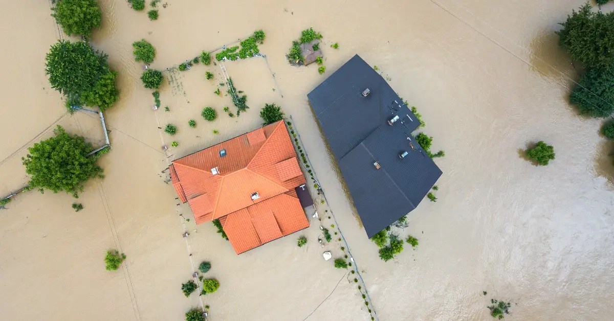 flooded house
