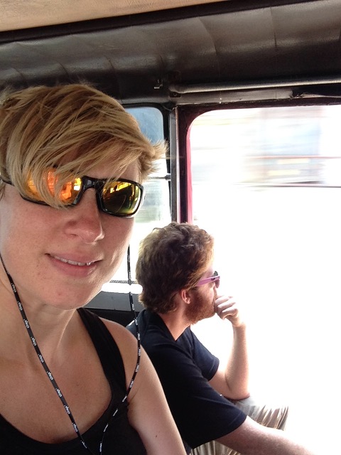 Stick-man and Bubbles on the road