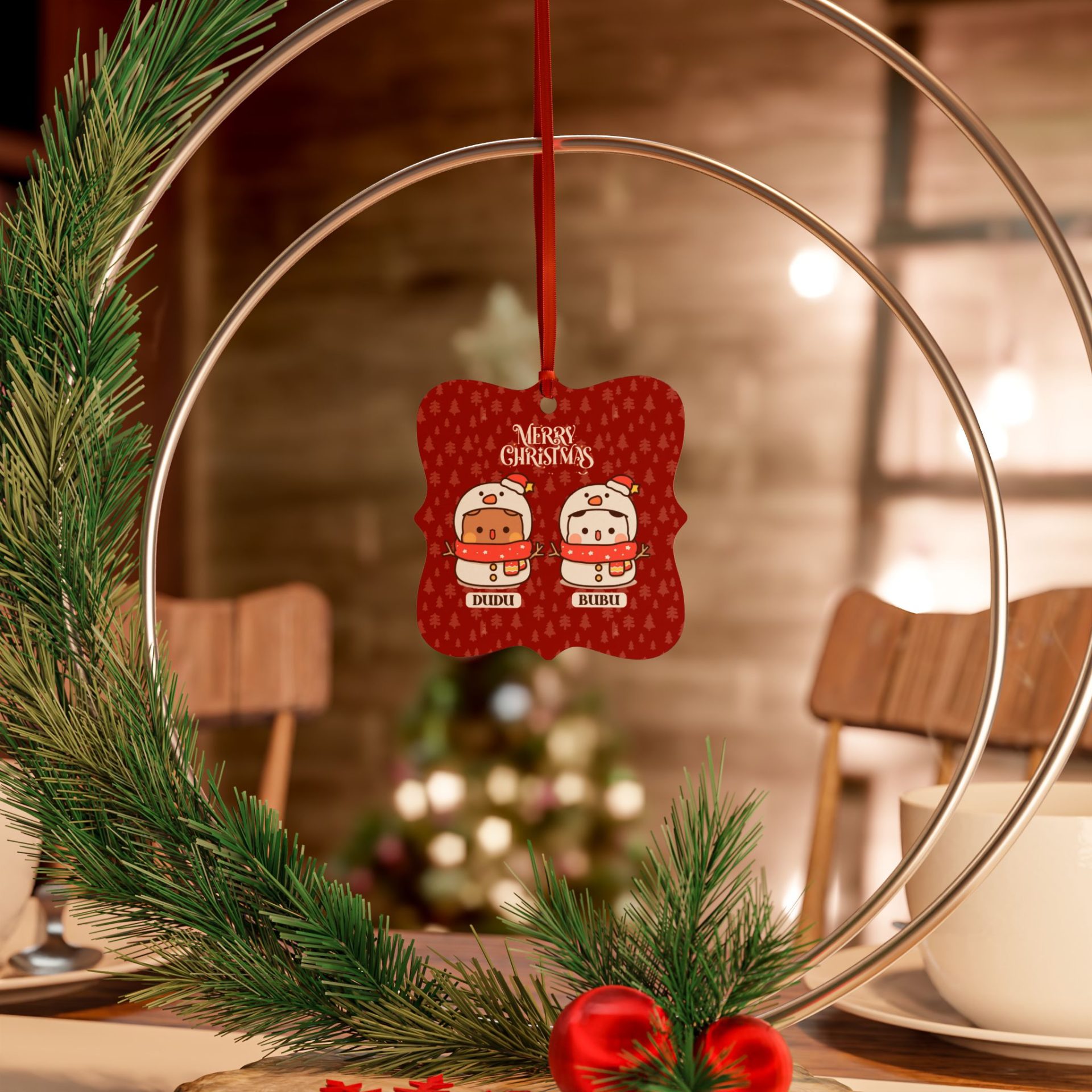 Bubu Dudu Christmas Aluminum ornament