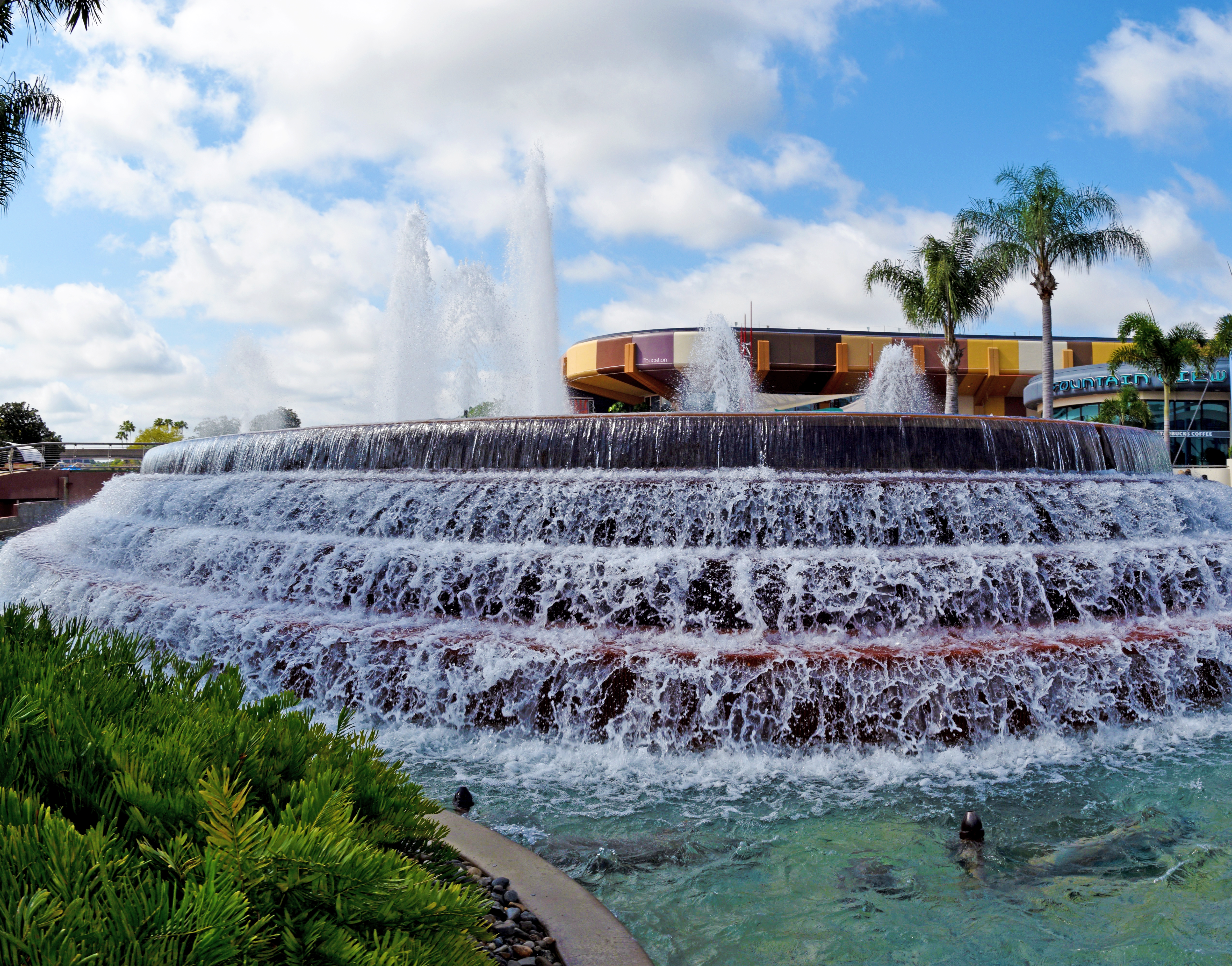 The famous dancing Innovention Fountains always put on a great show