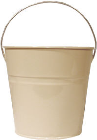 Beige Shimmer Pail Off White Bucket