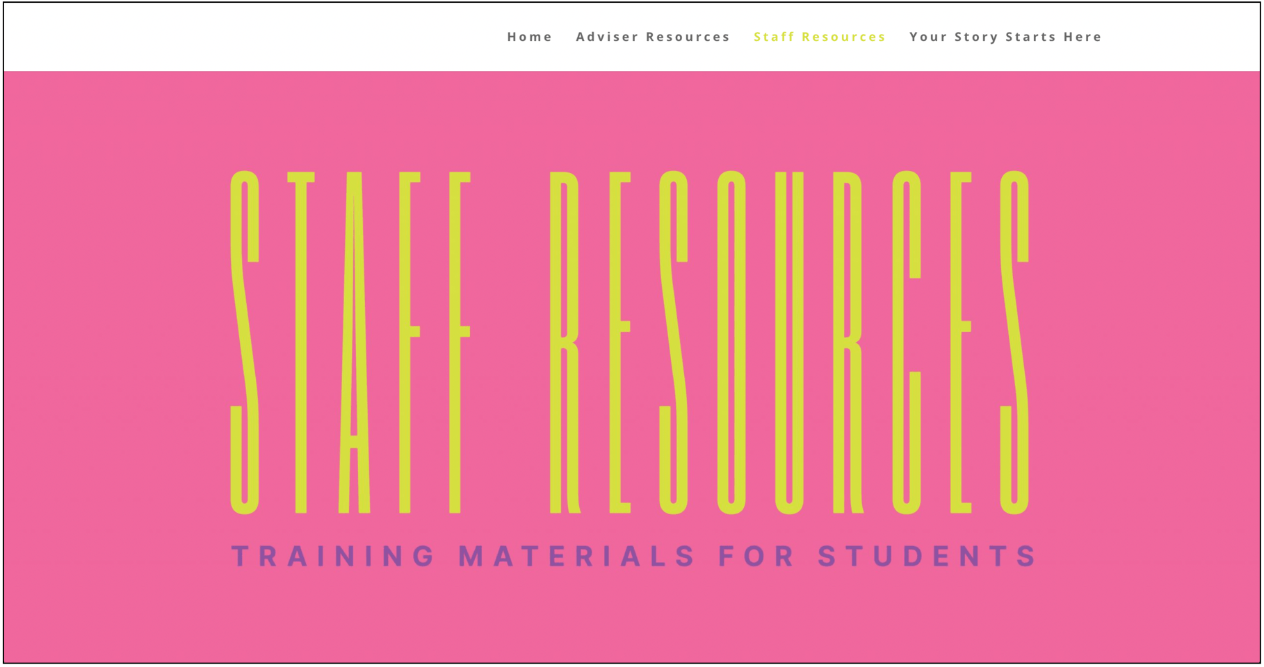 Staff Resources