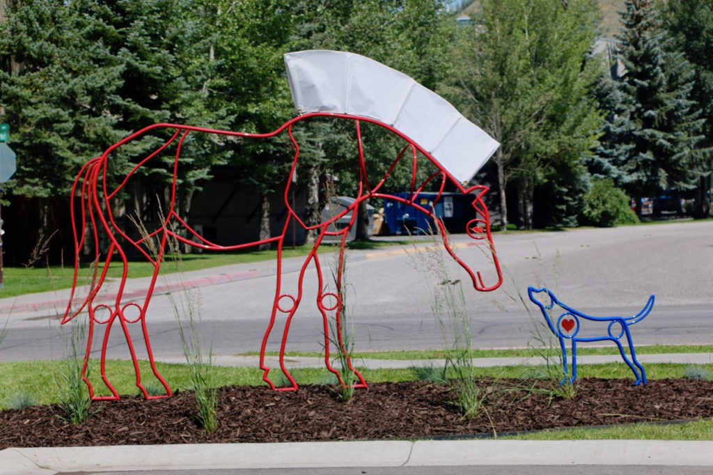 The story behind the horse and a dog at a street corner Buckrail Painting Buckrail - Jackson Hole, news