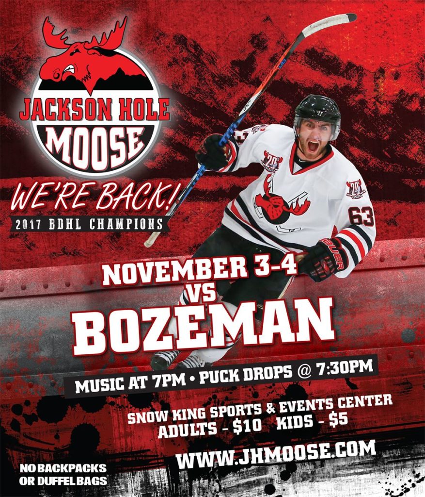 Moose begin hockey season this weekend against Bozeman Jackson Team sport Buckrail - Jackson Hole, news
