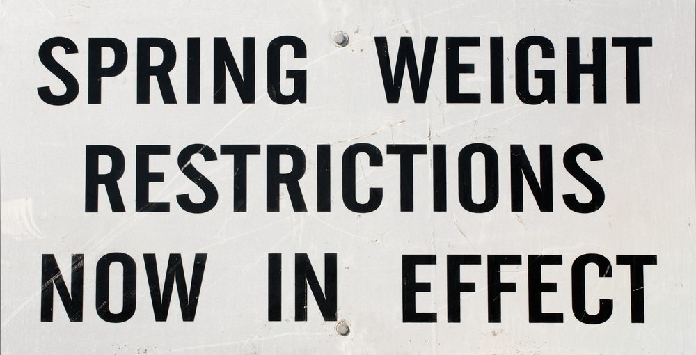 Spring weight restrictions now in effect on county roads Poster Font Buckrail - Jackson Hole, news