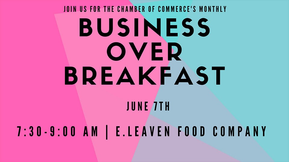 Talk housing, parking, and natural resources at Business Over Breakfast, June 7th Graphic design Product Buckrail - Jackson Hole, news