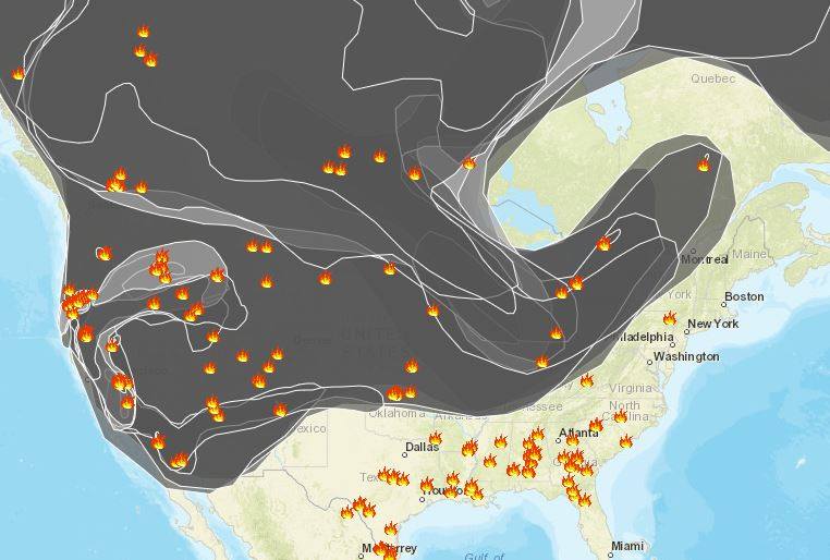 Hazy skies again as fires to the west send their smoke Wildfire Smoke Buckrail - Jackson Hole, news