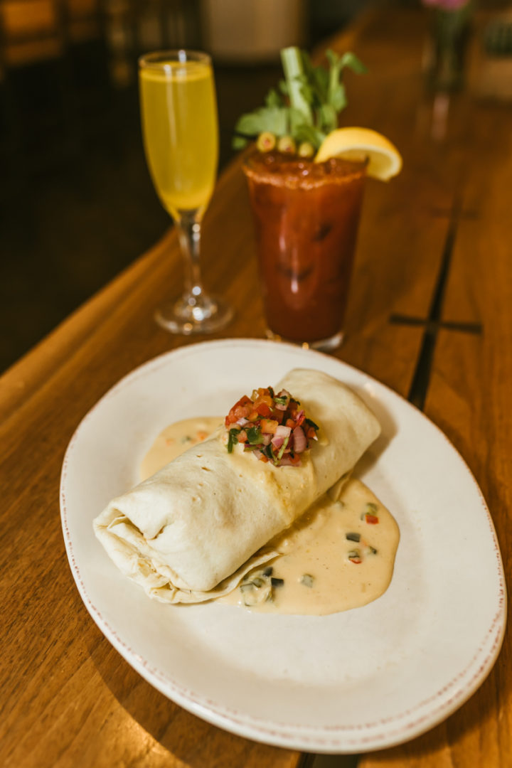 Hatch Mimosa and Bloody MARIA (with Chorizo Breakfast Burrito)