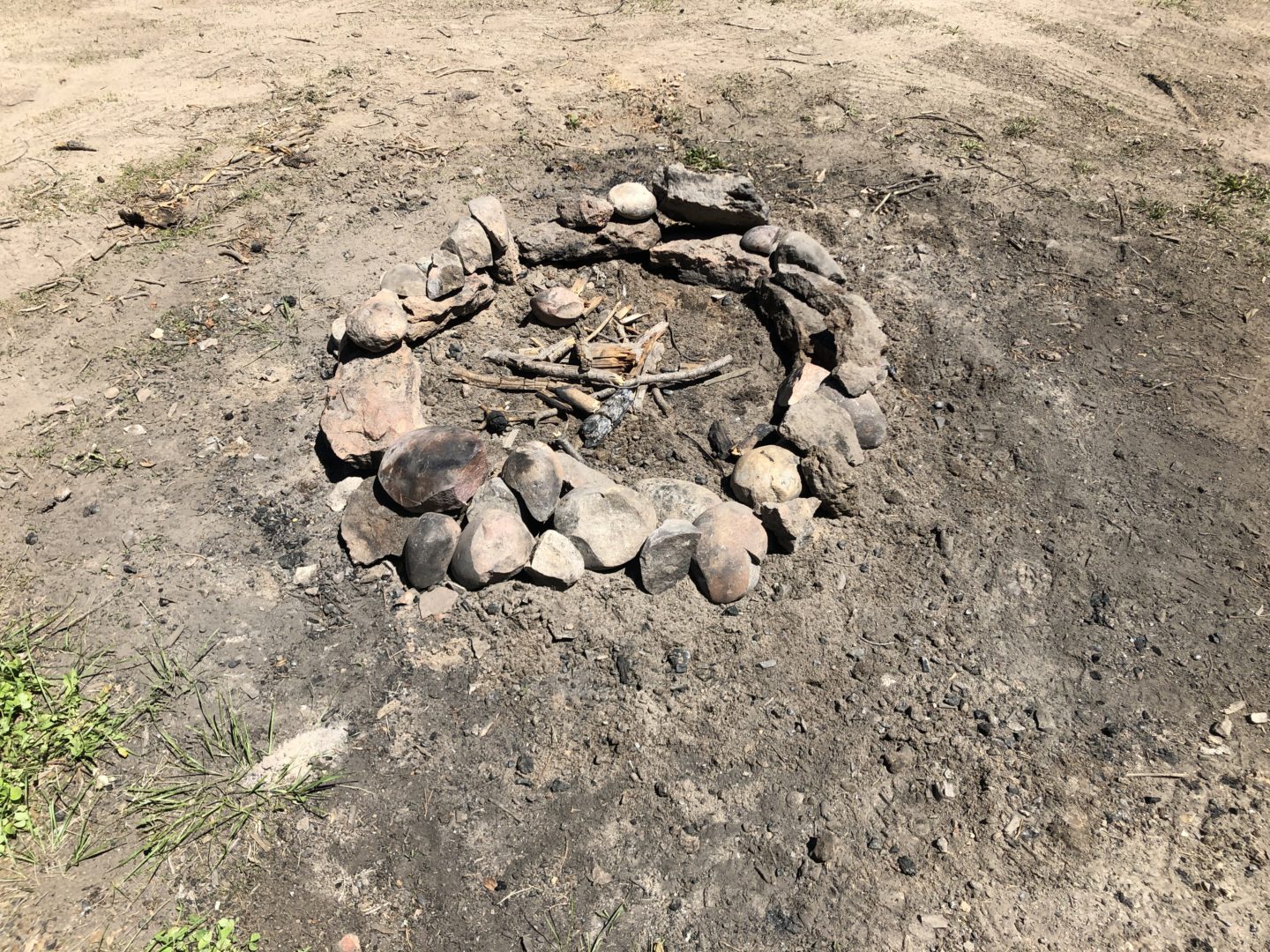 After: happy, pretty fire pit!