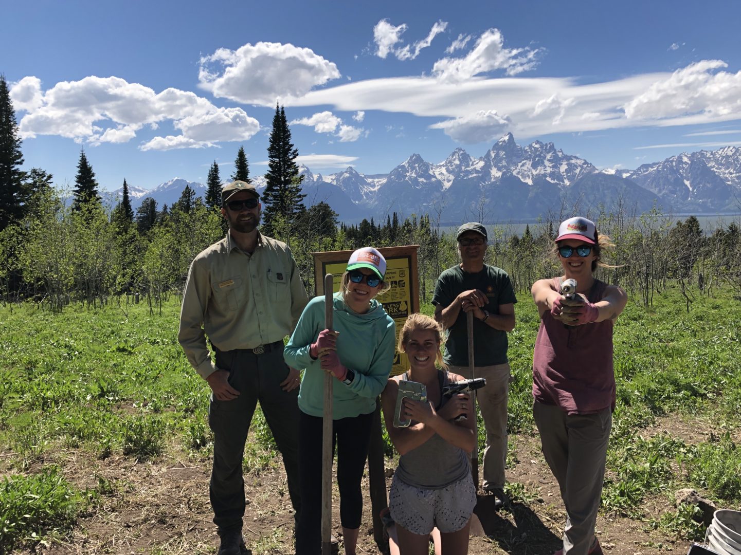 Team Buck/TMBR after a day of (wo)manual labor on Shadow Mountain