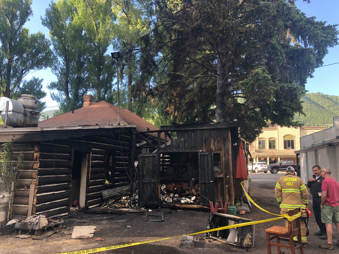 Fire at Cafe Genevieve. Photo: Buckrail