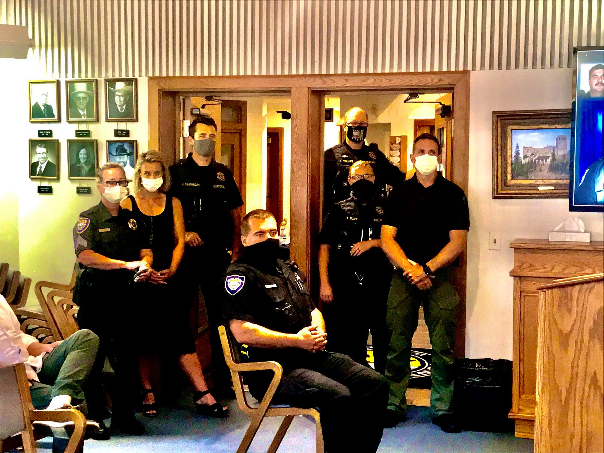 Chief Todd Smith joined by several members of the Jackson Police Department. Photo: TOJ