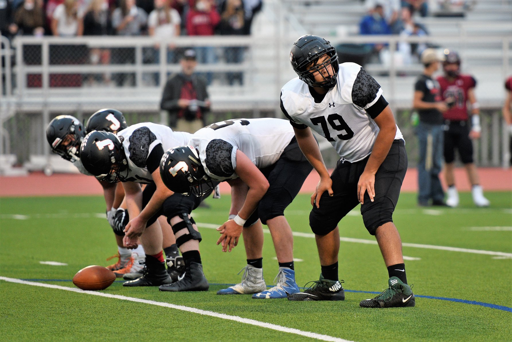 Jackson will miss offensive tackle Jacobo Martinez (#79) if he can't go. The senior was hurt in last week's game against Cody. Photo: Tammy Urkoski Griebel