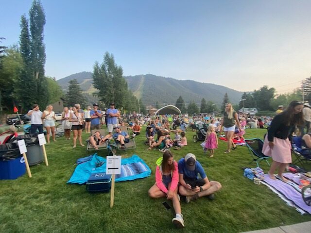 A large crowd gathered of all ages gathered on the lawn. Photo: Patrick Rice