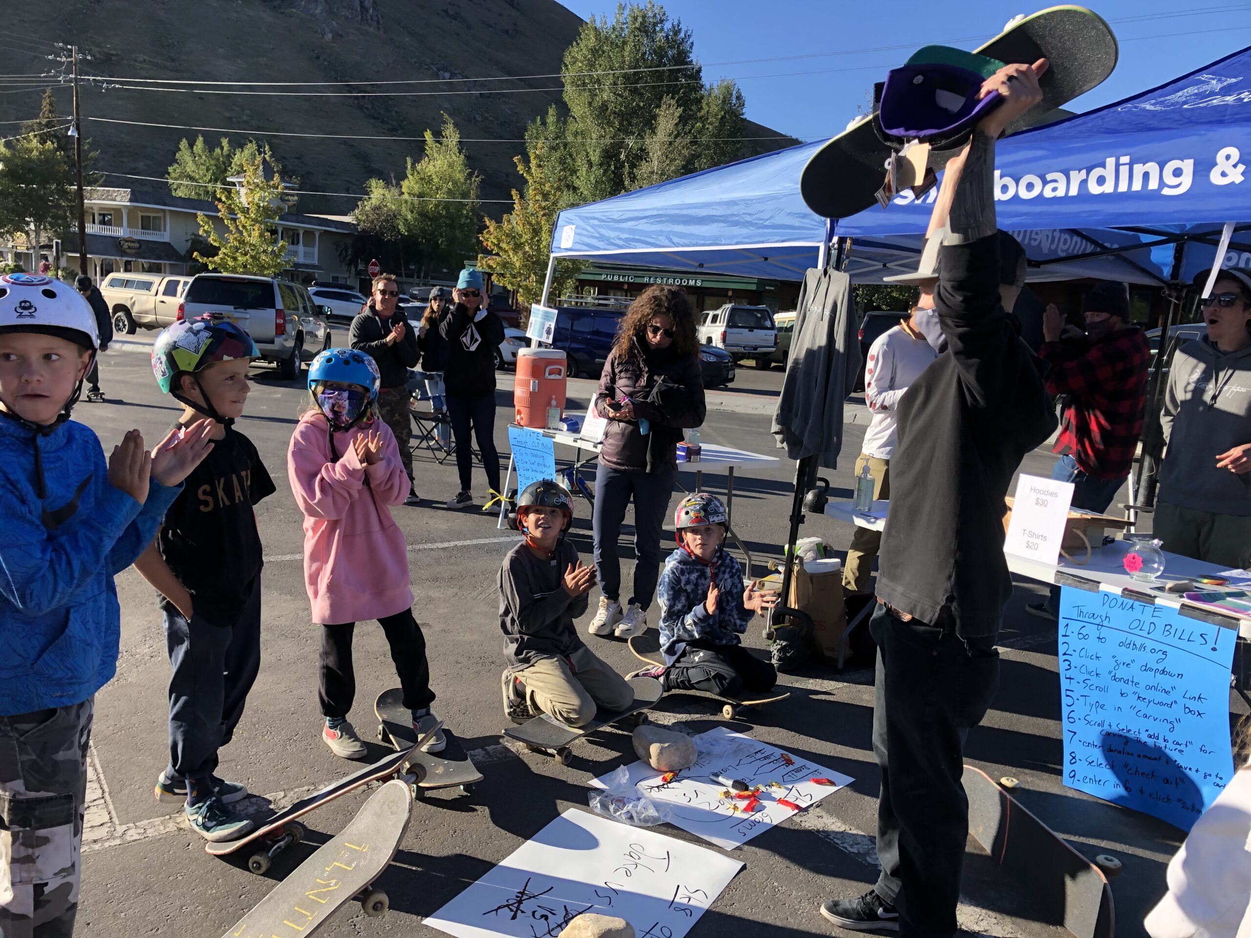Dowell in action at an event for his nonprofit, Carving the Future. Photo: Courtesy of Adam Dowell