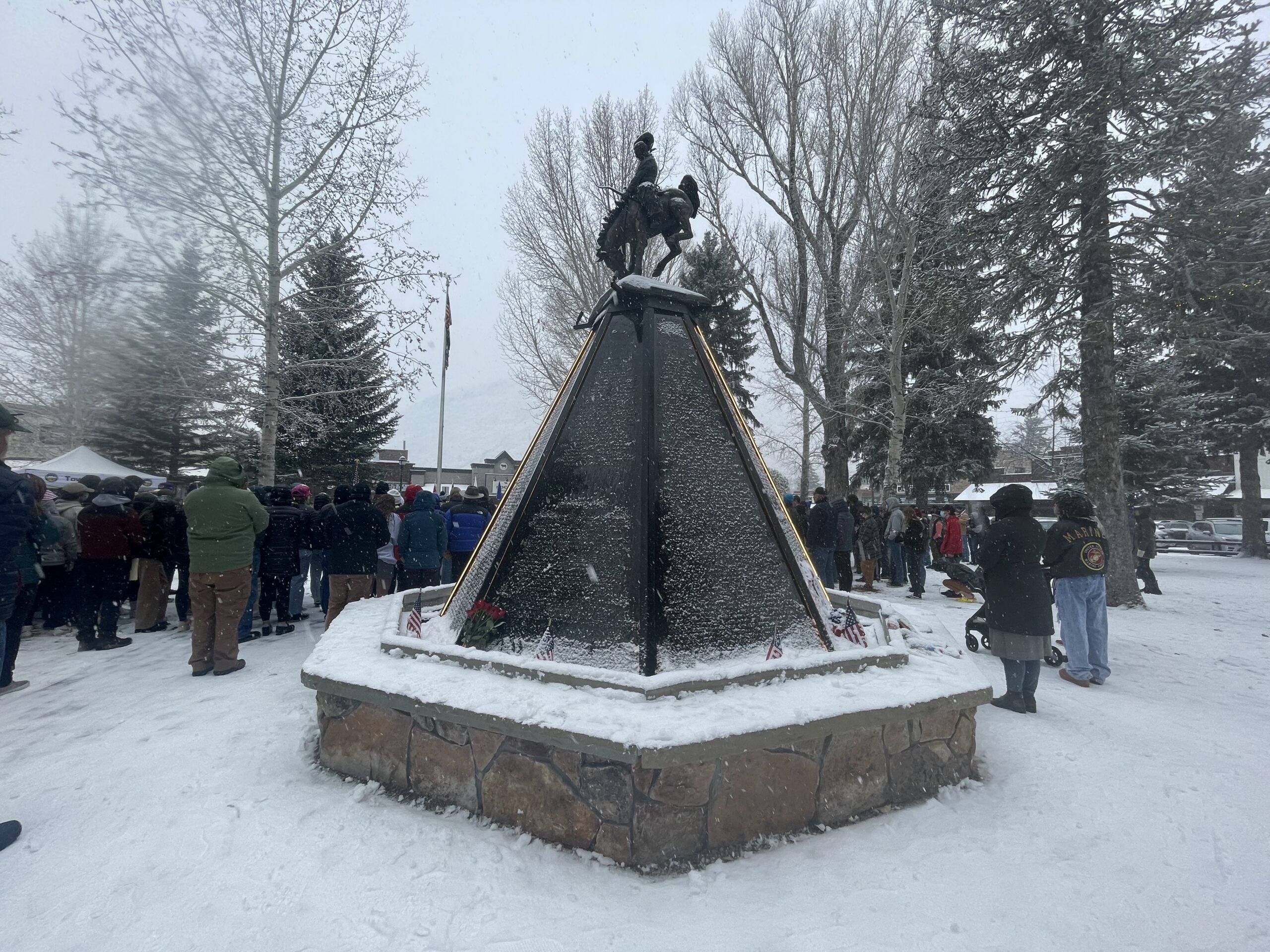 The Jackson Veterans' Memorial Monument. Photo: Lindsay Vallen // Buckrail