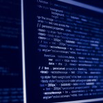 Computer program code on a screen