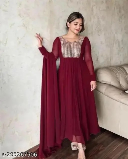FABRICS GEORGETTE WITH EMBROIDERY WORK AND BEAUTIFUL DESIGN
DUPATTA FABRICS GEORGETTE KURTA