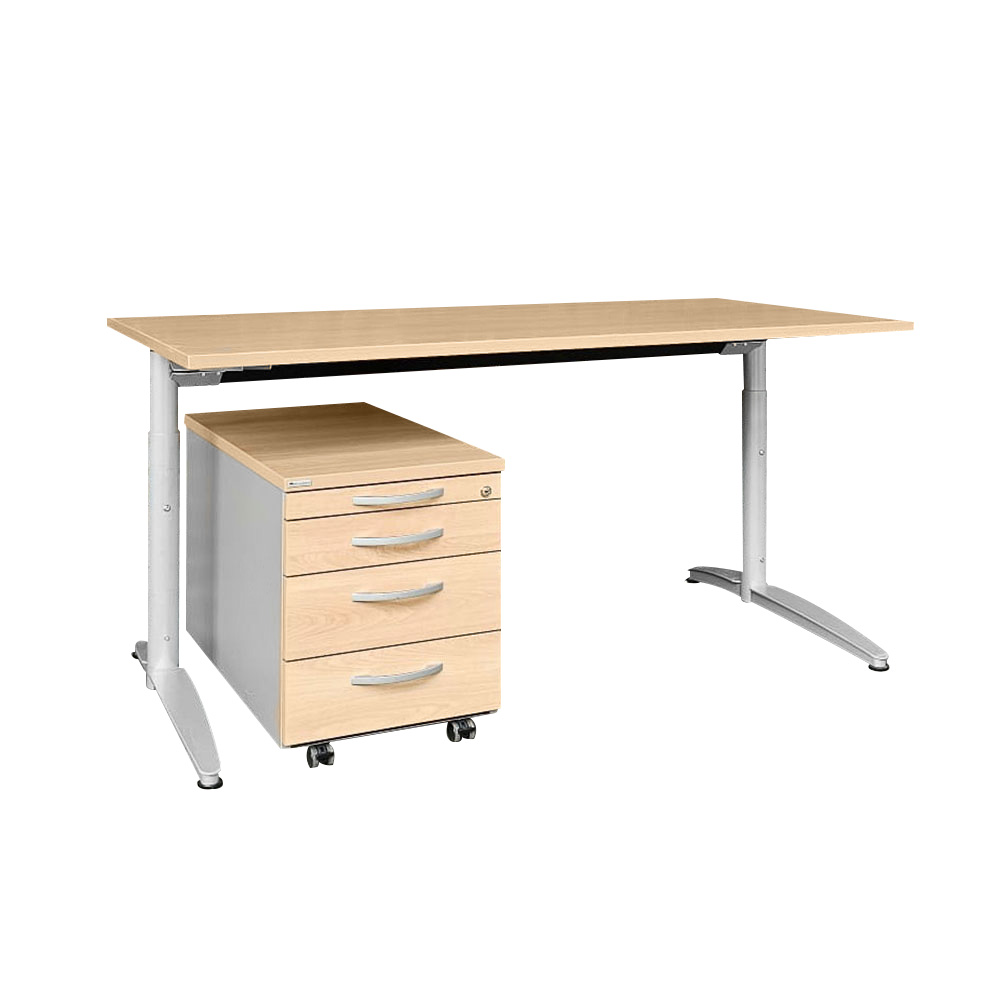 SET: Schreibtisch & Rollcontainer von Palmberg - Bürojetzt.de