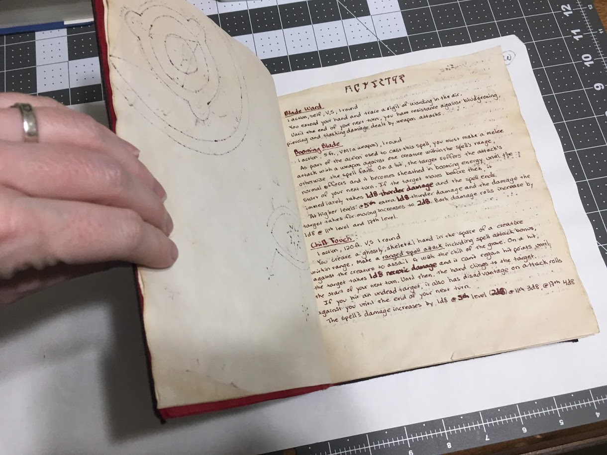 finished product; I love the crinkly pages!