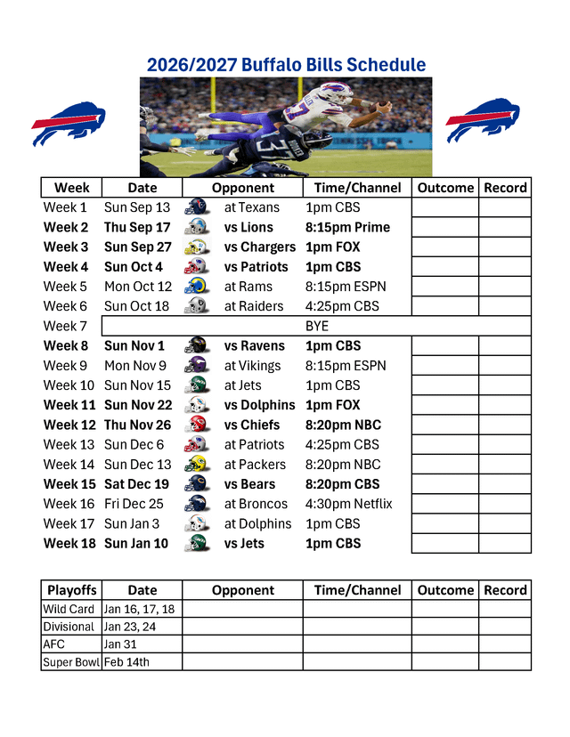 2026 Schedule