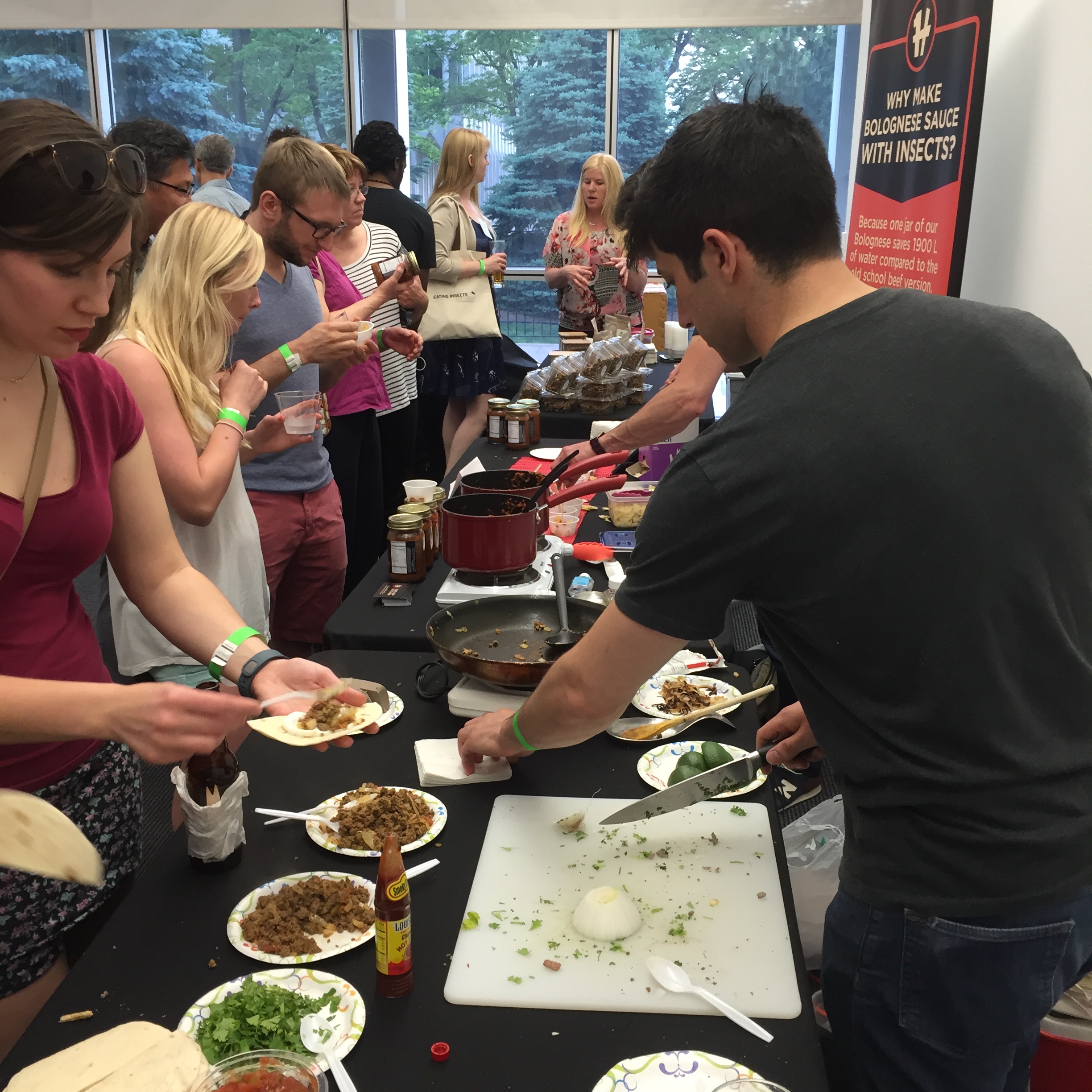 One Hop Kitchen demos at Eat Insects Detriot