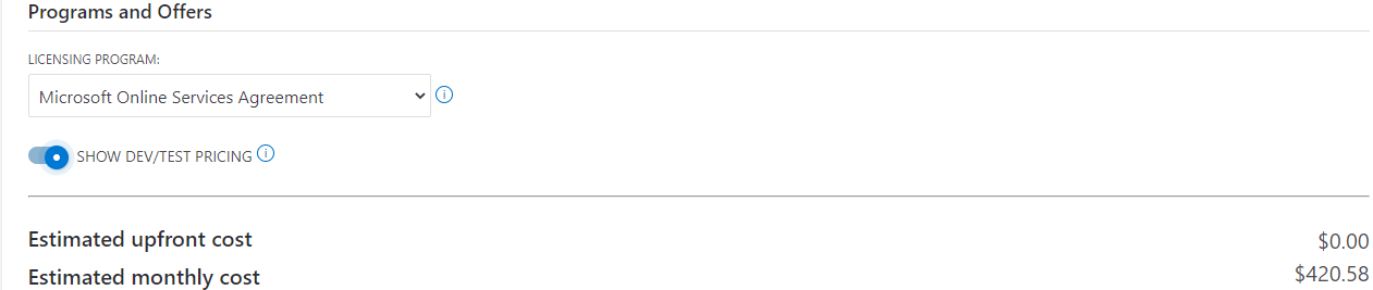 Saving Money with Azure Dev/Test Subscriptions 4