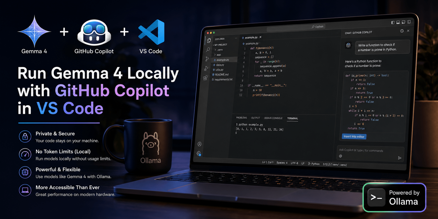 Run Gemma 4 Locally with GitHub Copilot and VS Code