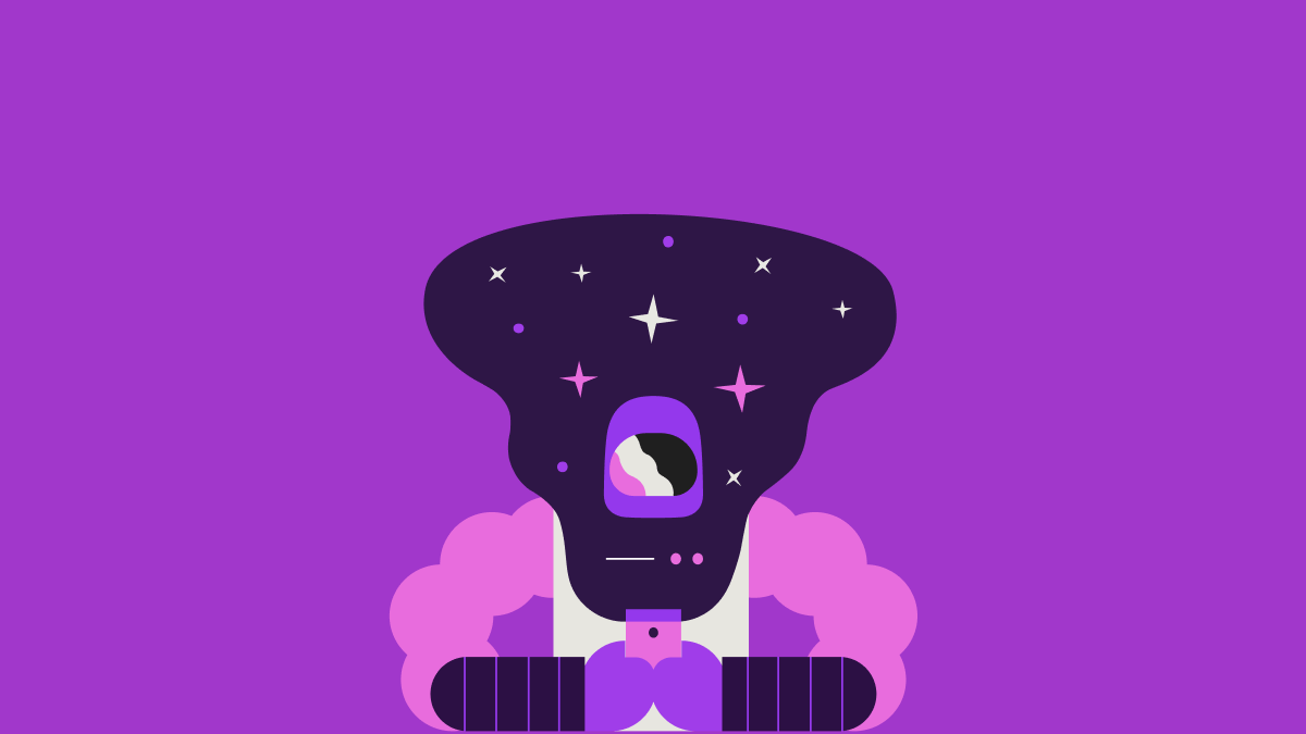 Drawing of an astronaut browsing their phone