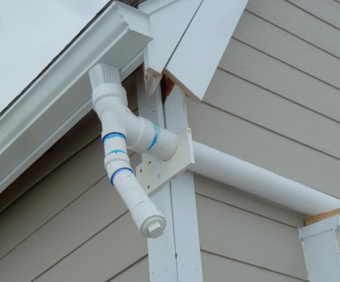 A medium sized rain water collection system -- collection plumbing