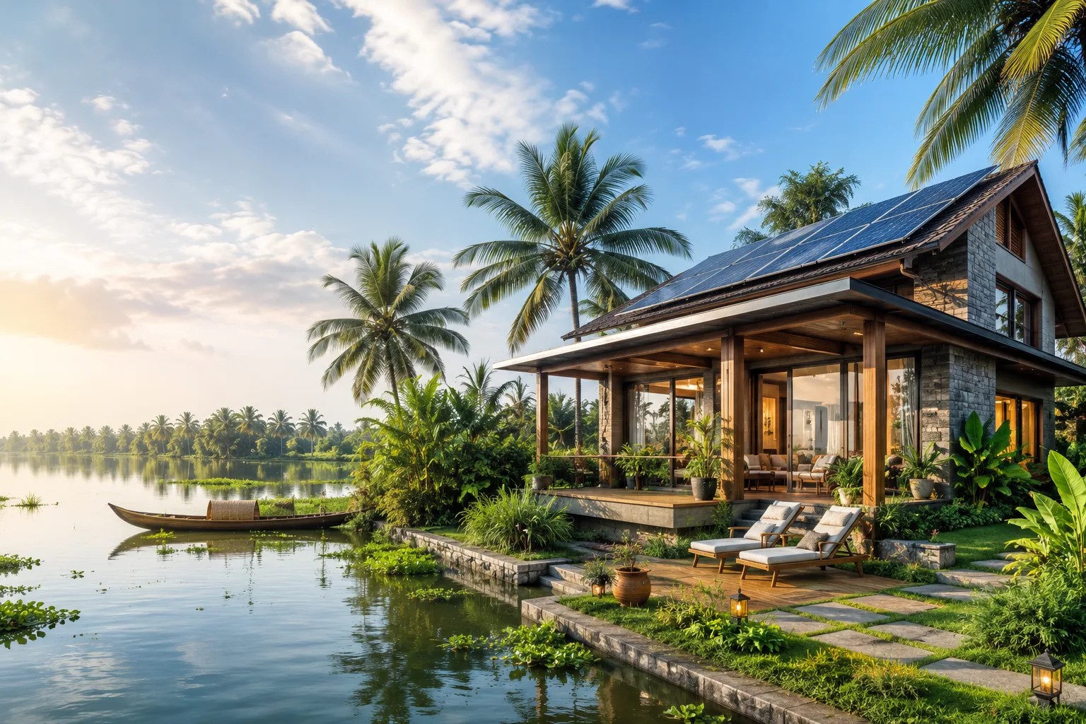 Hero image of a backwater villa